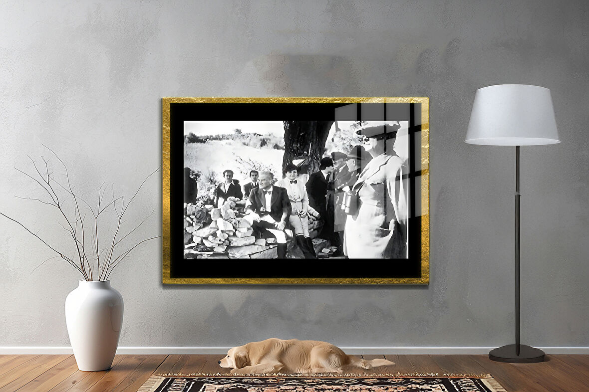 Gazi Mustafa Kemal Atatürk ÖZEL SERİ^# Miyrem  Design Cam Tablo Model: 438