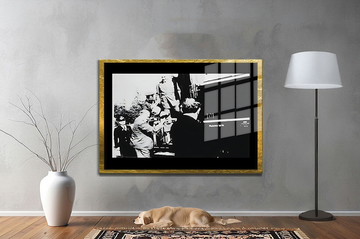 Gazi Mustafa Kemal Atatürk ÖZEL SERİ^# Miyrem  Design Cam Tablo Model: 446
