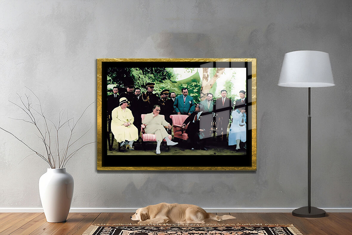 Gazi Mustafa Kemal Atatürk ÖZEL SERİ^# Miyrem  Design Cam Tablo Model: 447