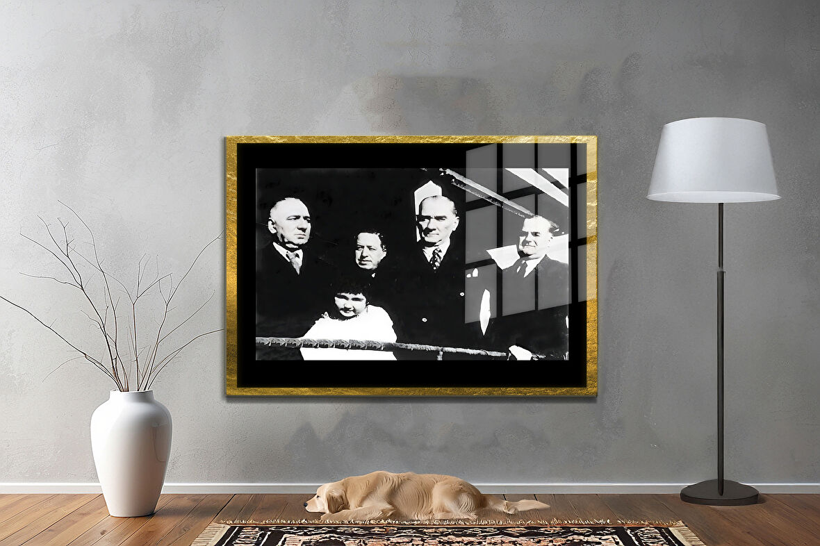 Gazi Mustafa Kemal Atatürk ÖZEL SERİ^# Miyrem  Design Cam Tablo Model: 452