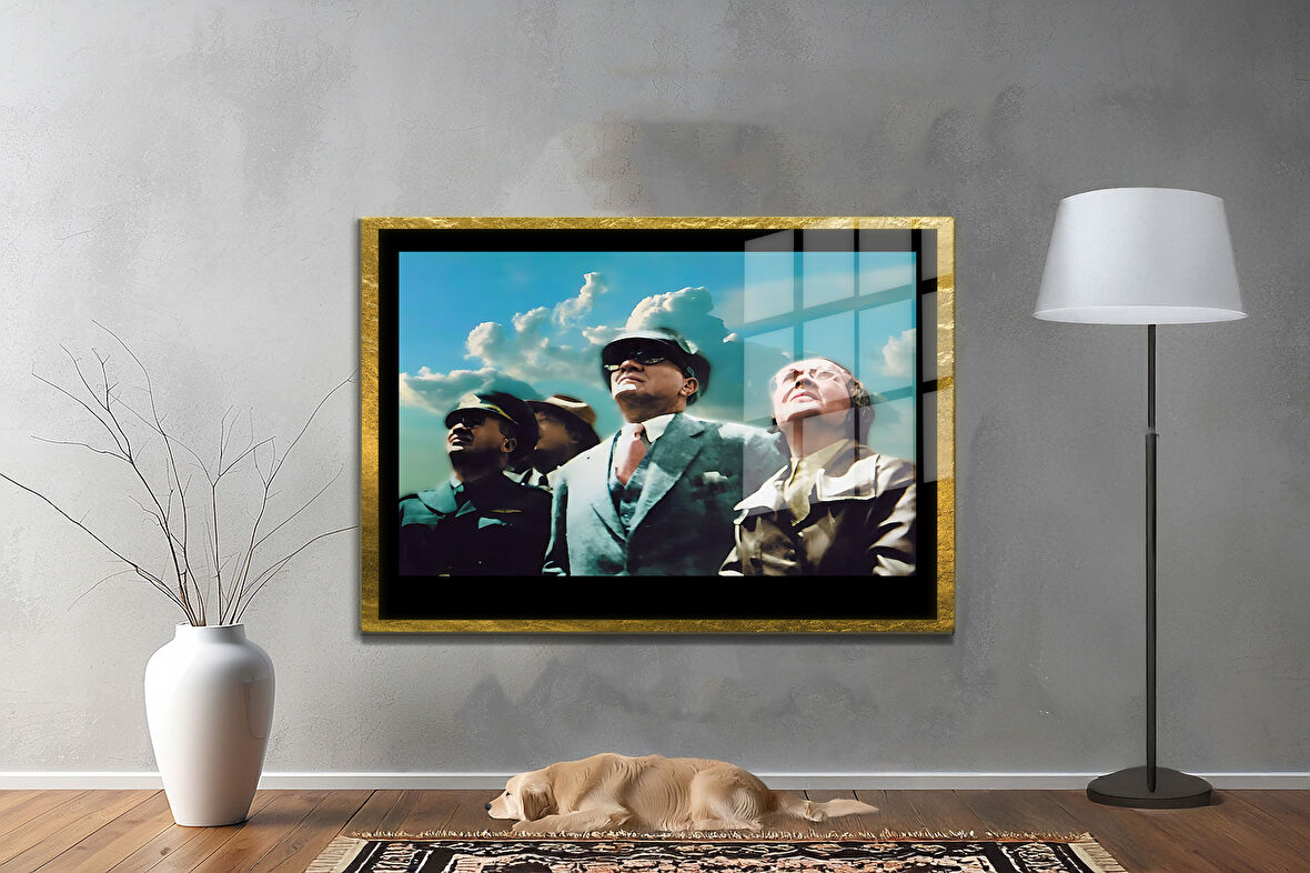 Gazi Mustafa Kemal Atatürk ÖZEL SERİ^# Miyrem  Design Cam Tablo Model: 455