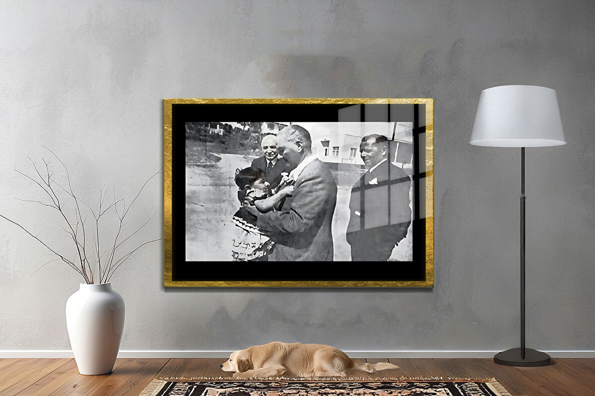 Gazi Mustafa Kemal Atatürk ÖZEL SERİ^# Miyrem  Design Cam Tablo Model: 458
