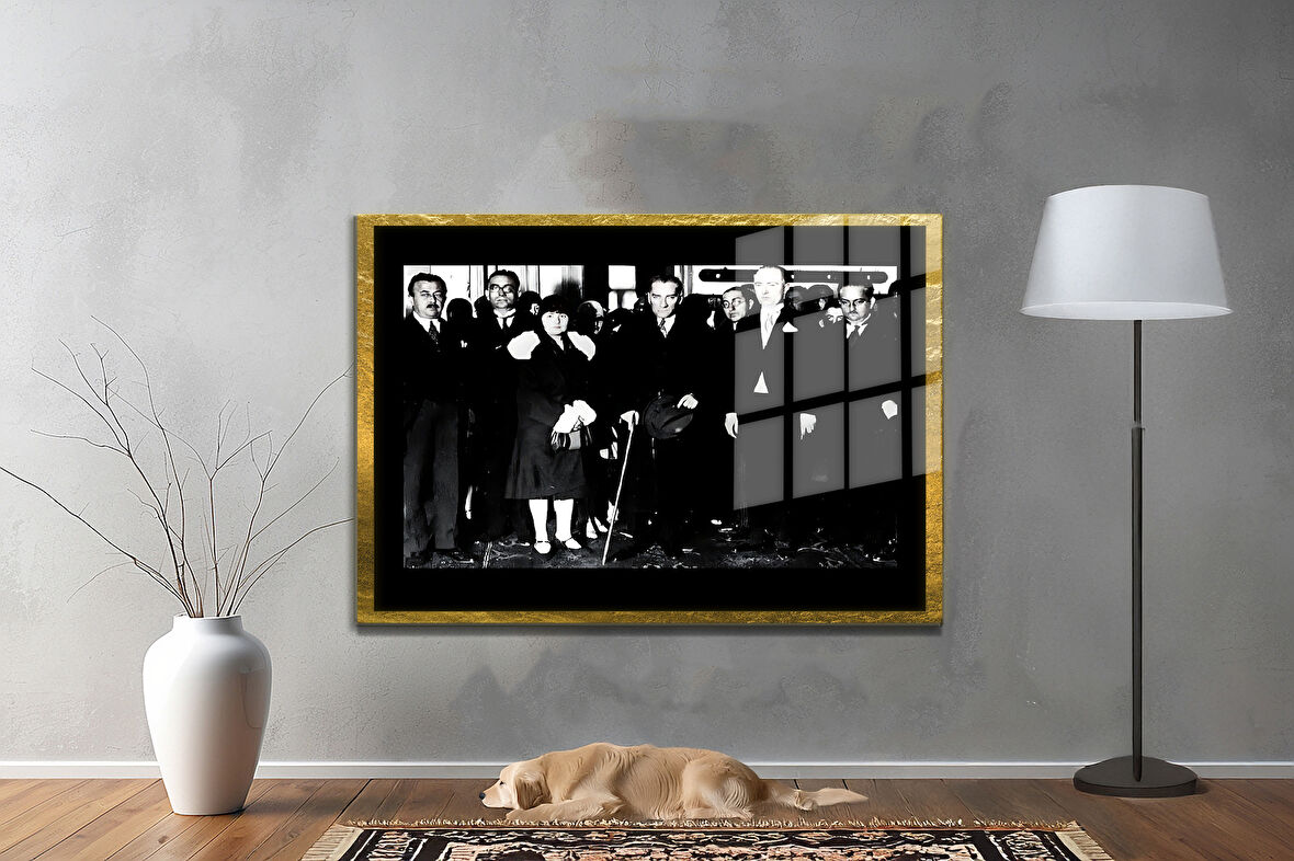 Gazi Mustafa Kemal Atatürk ÖZEL SERİ^# Miyrem  Design Cam Tablo Model: 462