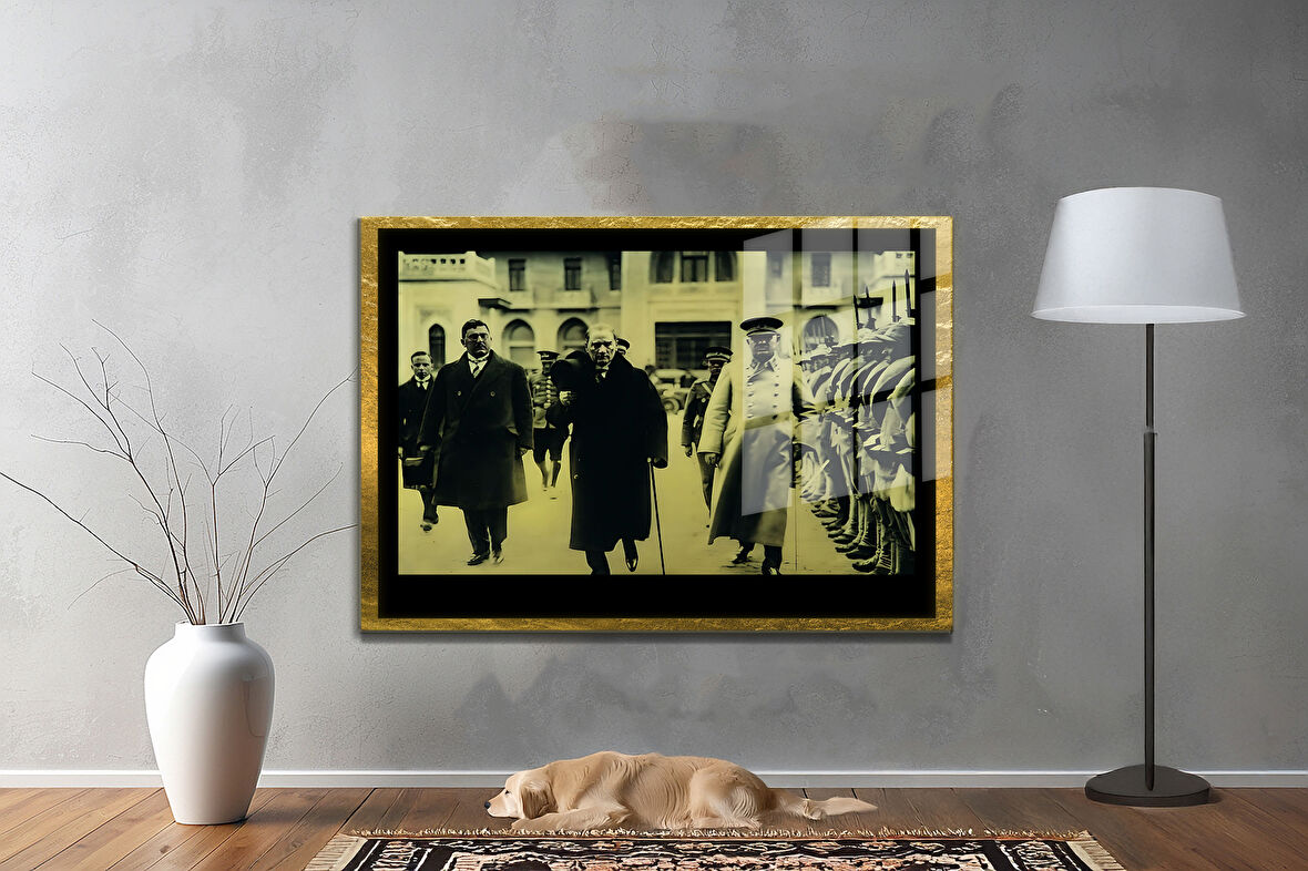 Gazi Mustafa Kemal Atatürk ÖZEL SERİ^# Miyrem  Design Cam Tablo Model: 465