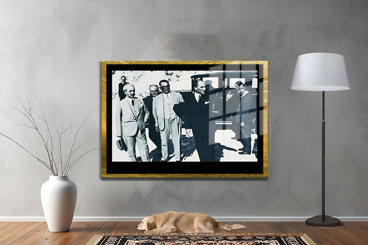 Gazi Mustafa Kemal Atatürk ÖZEL SERİ^# Miyrem  Design Cam Tablo Model: 466