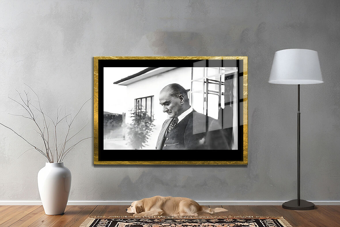 Gazi Mustafa Kemal Atatürk ÖZEL SERİ^# Miyrem  Design Cam Tablo Model: 468