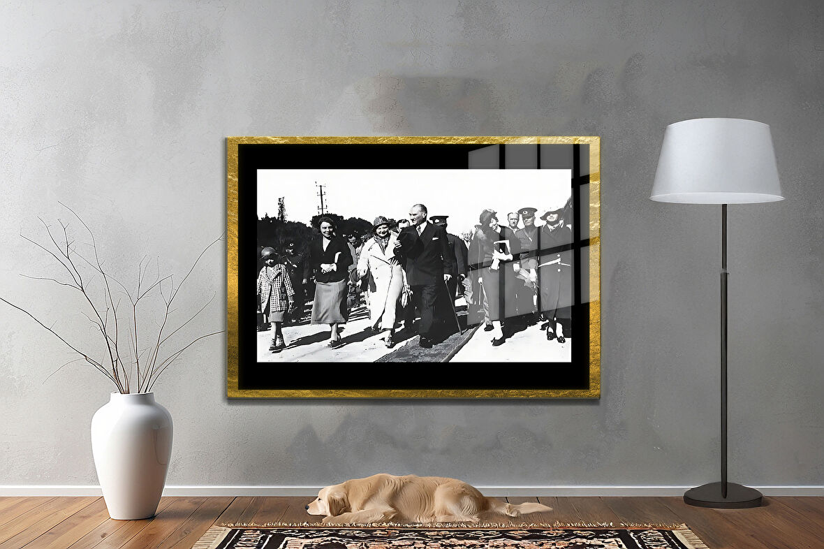 Gazi Mustafa Kemal Atatürk ÖZEL SERİ^# Miyrem  Design Cam Tablo Model: 471