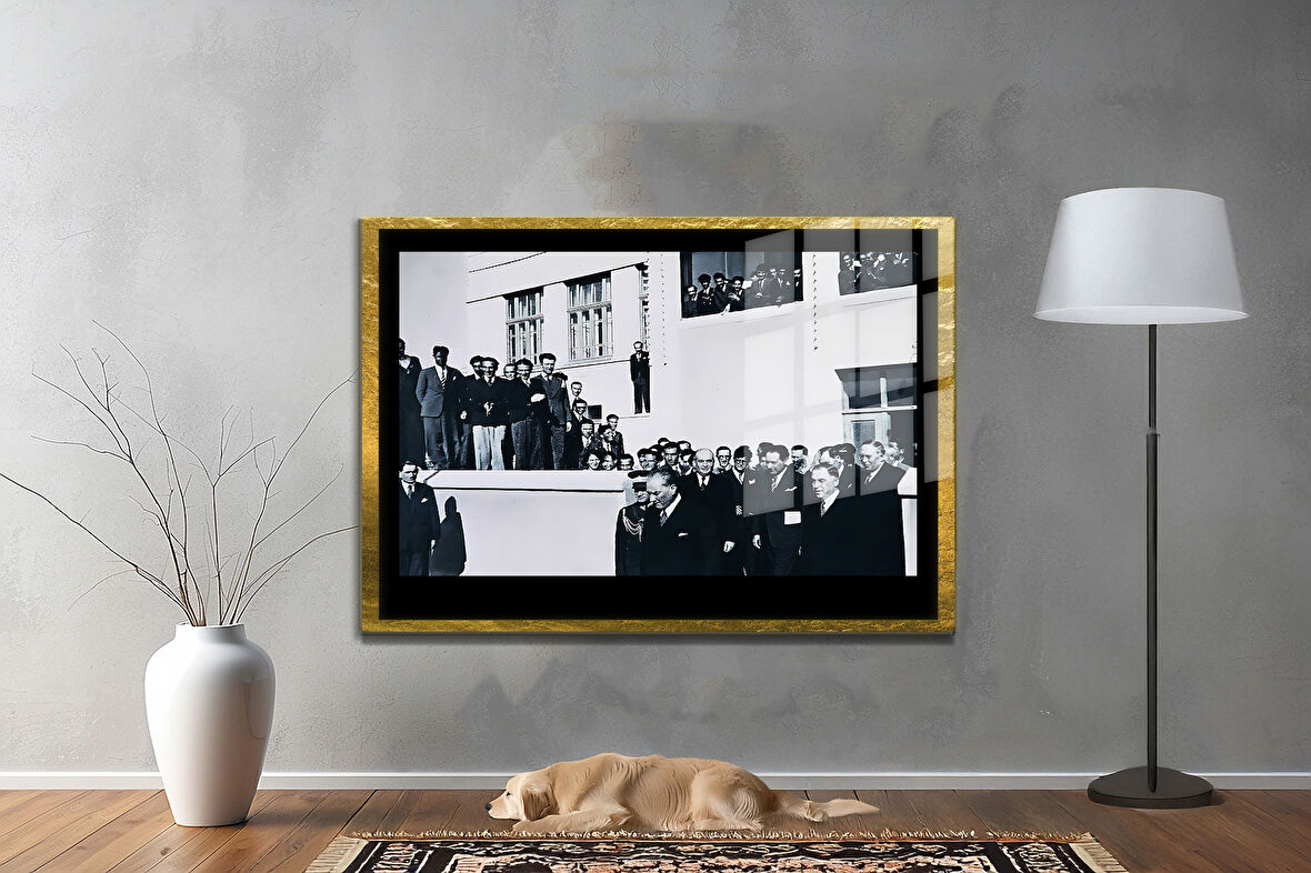 Gazi Mustafa Kemal Atatürk ÖZEL SERİ^# Miyrem  Design Cam Tablo Model: 472