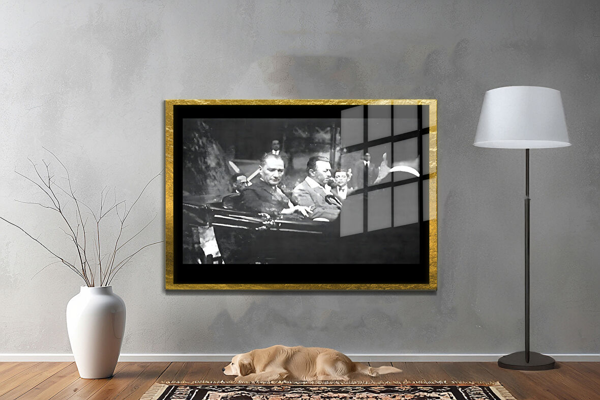 Gazi Mustafa Kemal Atatürk ÖZEL SERİ^# Miyrem  Design Cam Tablo Model: 473