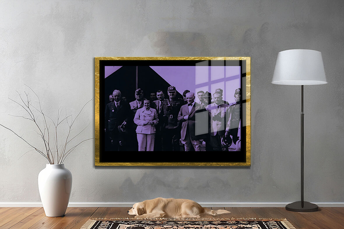 Gazi Mustafa Kemal Atatürk ÖZEL SERİ^# Miyrem  Design Cam Tablo Model: 476