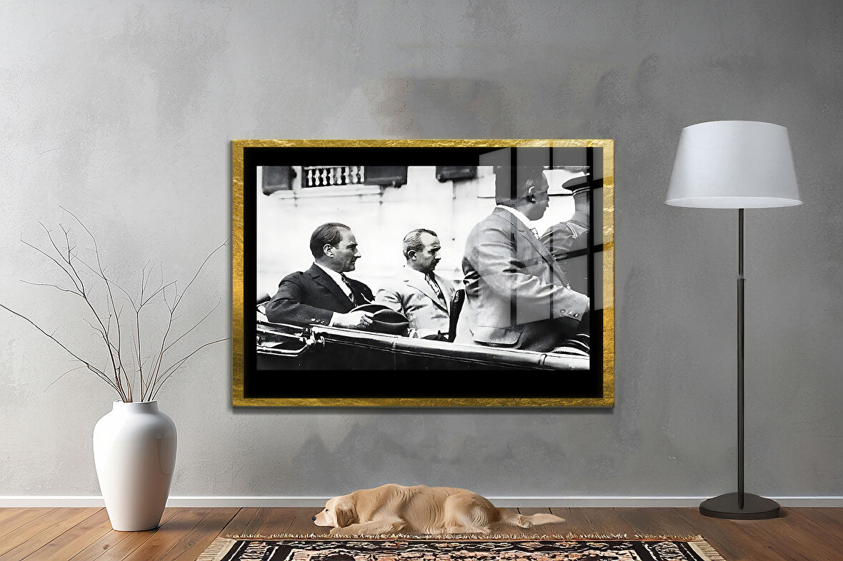 Gazi Mustafa Kemal Atatürk ÖZEL SERİ^# Miyrem  Design Cam Tablo Model: 481