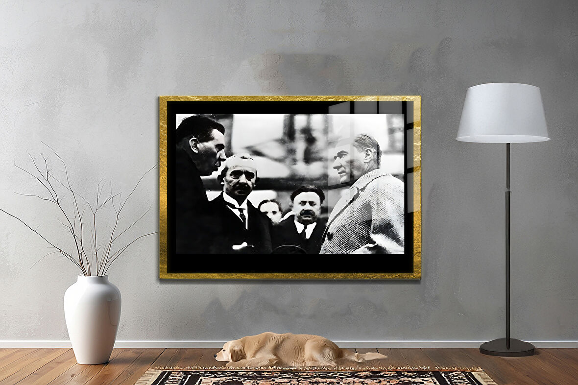 Gazi Mustafa Kemal Atatürk ÖZEL SERİ^# Miyrem  Design Cam Tablo Model: 487