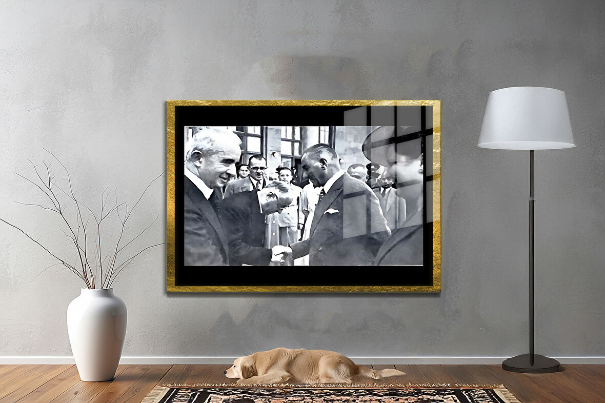 Gazi Mustafa Kemal Atatürk ÖZEL SERİ^# Miyrem  Design Cam Tablo Model: 499