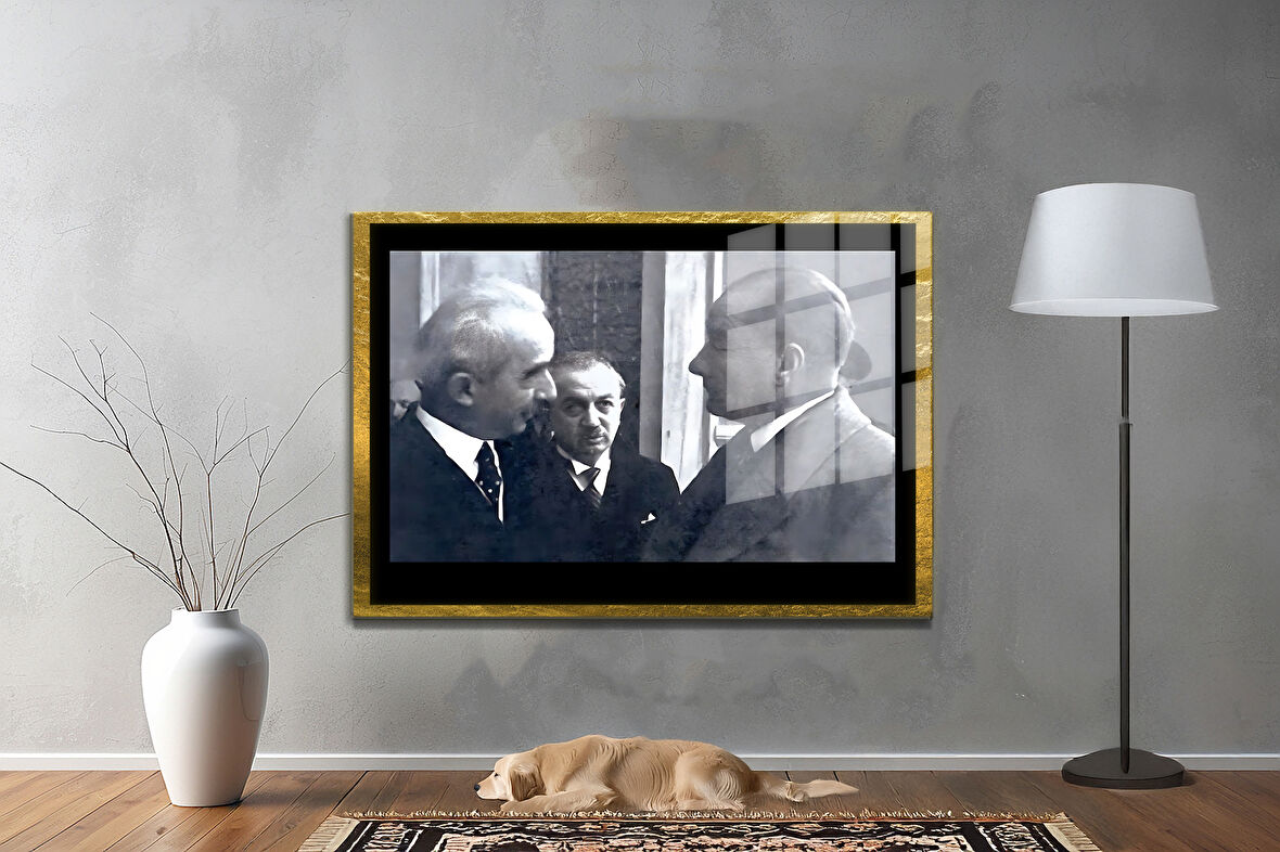 Gazi Mustafa Kemal Atatürk ÖZEL SERİ^# Miyrem  Design Cam Tablo Model: 501