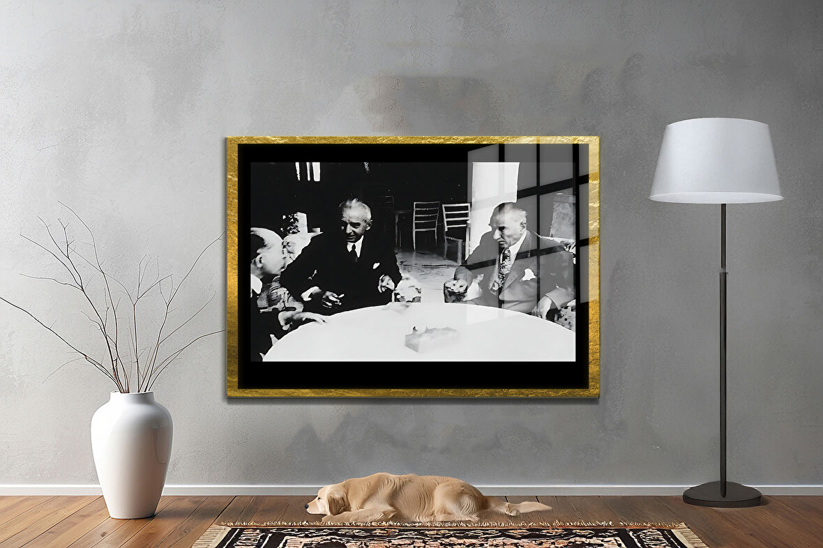 Gazi Mustafa Kemal Atatürk ÖZEL SERİ^# Miyrem  Design Cam Tablo Model: 507