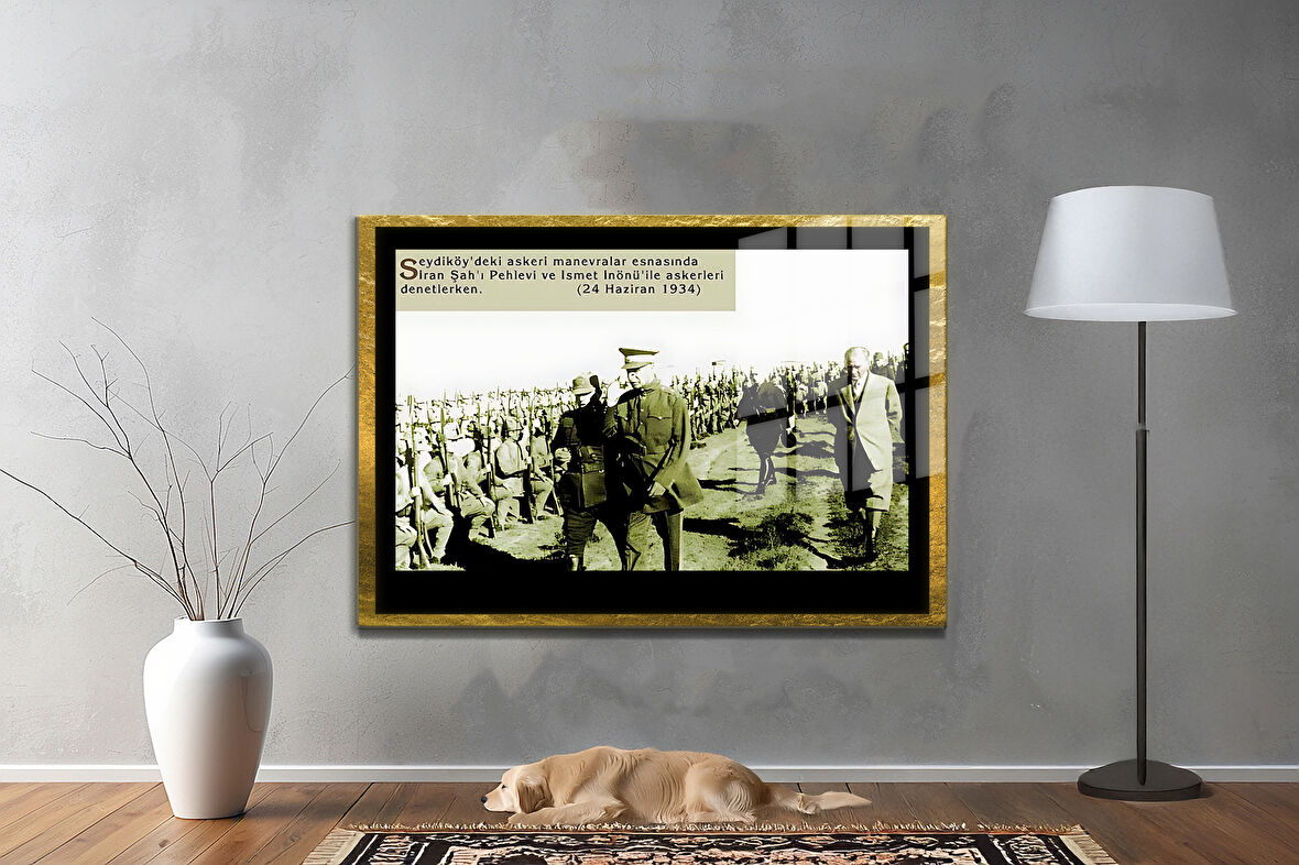 Gazi Mustafa Kemal Atatürk ÖZEL SERİ^# Miyrem  Design Cam Tablo Model: 525