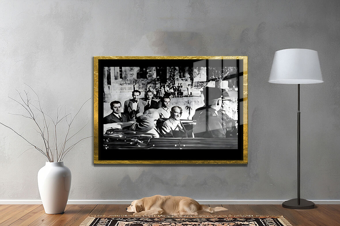 Gazi Mustafa Kemal Atatürk ÖZEL SERİ^# Miyrem  Design Cam Tablo Model: 532