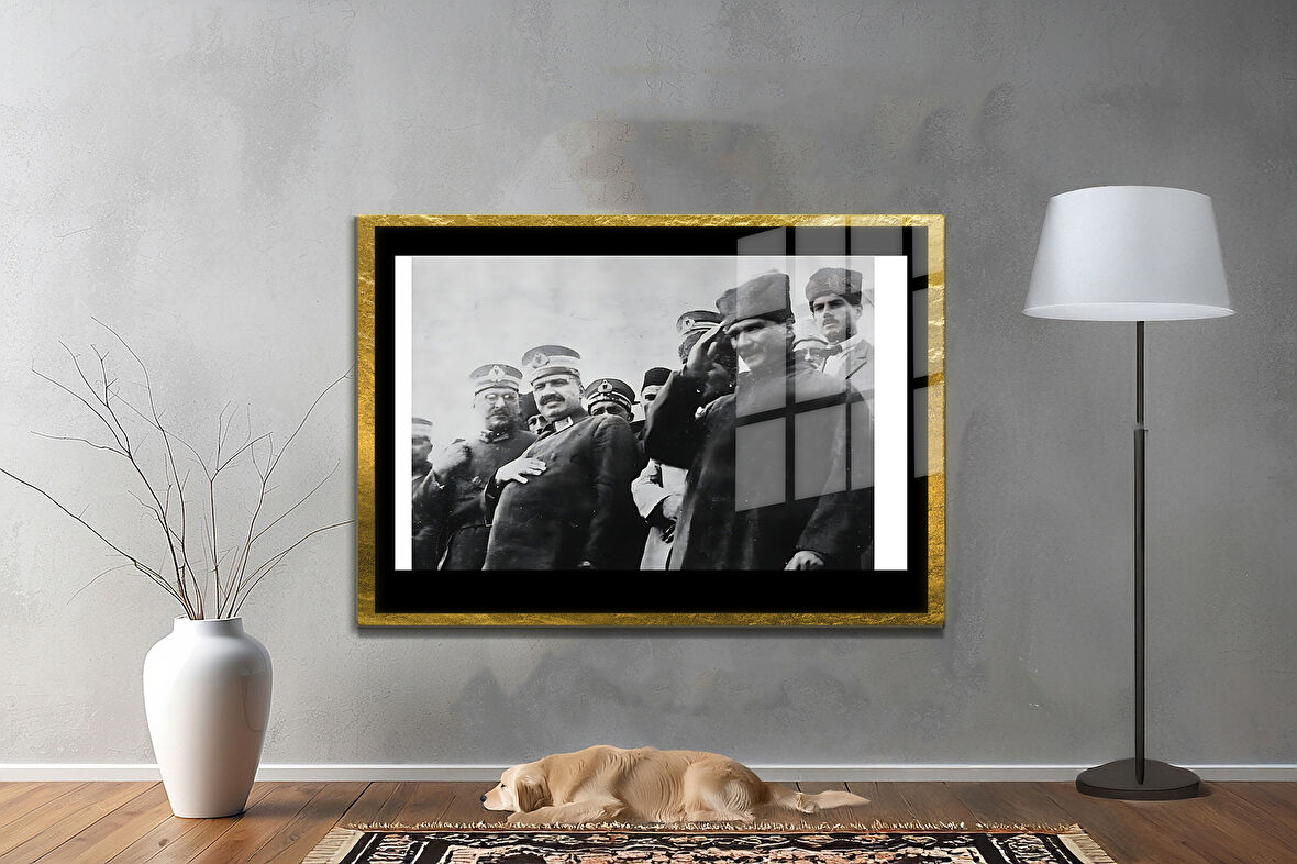 Gazi Mustafa Kemal Atatürk ÖZEL SERİ^# Miyrem  Design Cam Tablo Model: 536