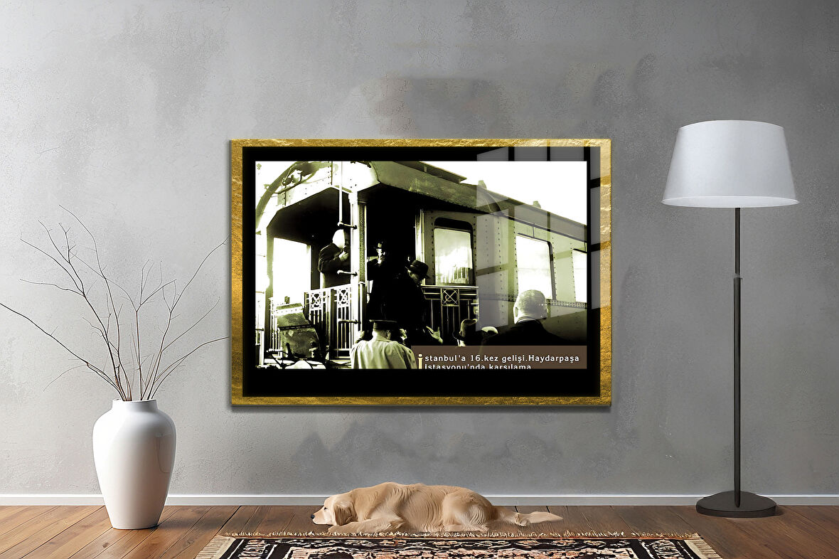 Gazi Mustafa Kemal Atatürk ÖZEL SERİ^# Miyrem  Design Cam Tablo Model: 541