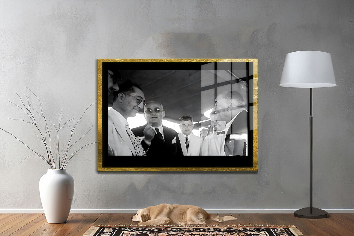 Gazi Mustafa Kemal Atatürk ÖZEL SERİ^# Miyrem  Design Cam Tablo Model: 542