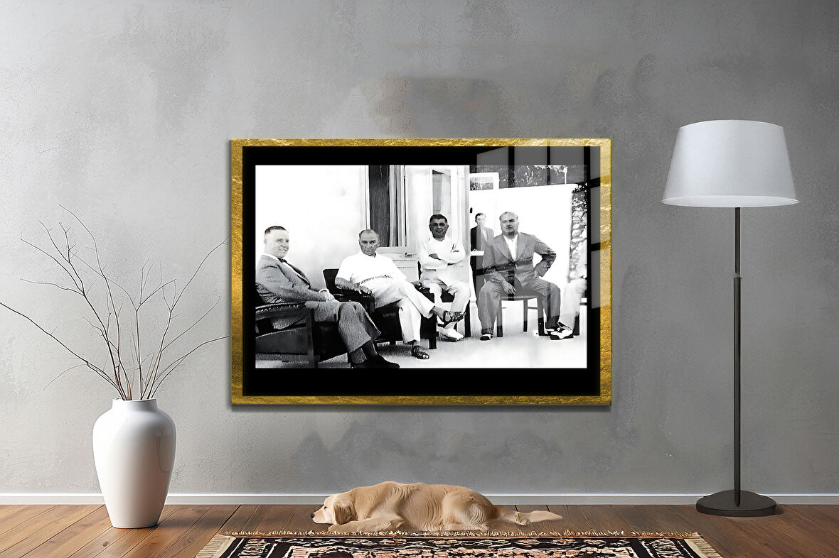 Gazi Mustafa Kemal Atatürk ÖZEL SERİ^# Miyrem  Design Cam Tablo Model: 550