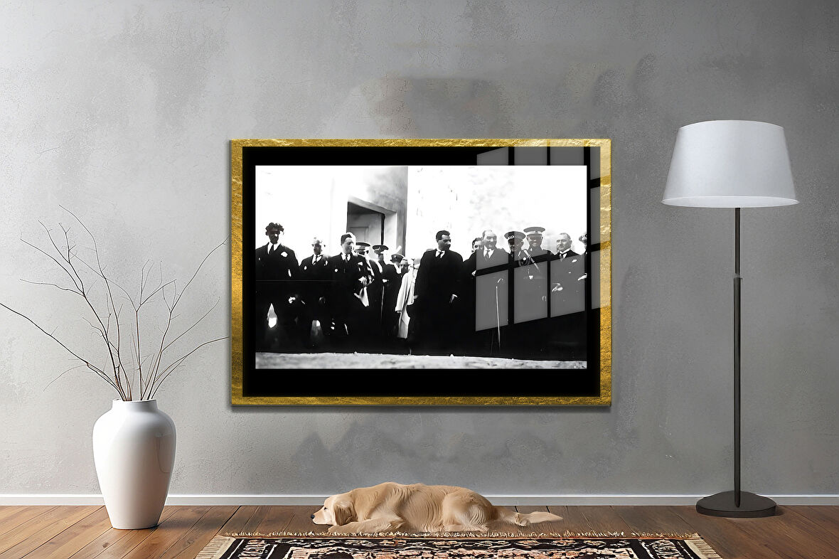 Gazi Mustafa Kemal Atatürk ÖZEL SERİ^# Miyrem  Design Cam Tablo Model: 552