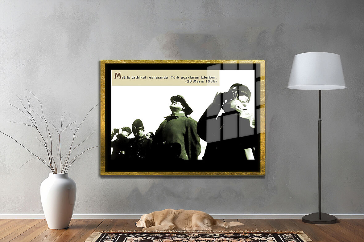 Gazi Mustafa Kemal Atatürk ÖZEL SERİ^# Miyrem  Design Cam Tablo Model: 557