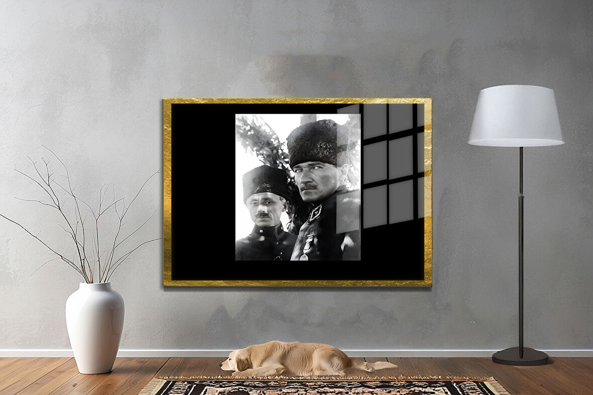 Gazi Mustafa Kemal Atatürk ÖZEL SERİ^# Miyrem  Design Cam Tablo Model: 558