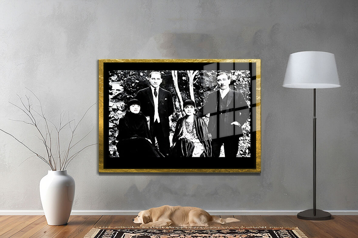 Gazi Mustafa Kemal Atatürk ÖZEL SERİ^# Miyrem  Design Cam Tablo Model: 560