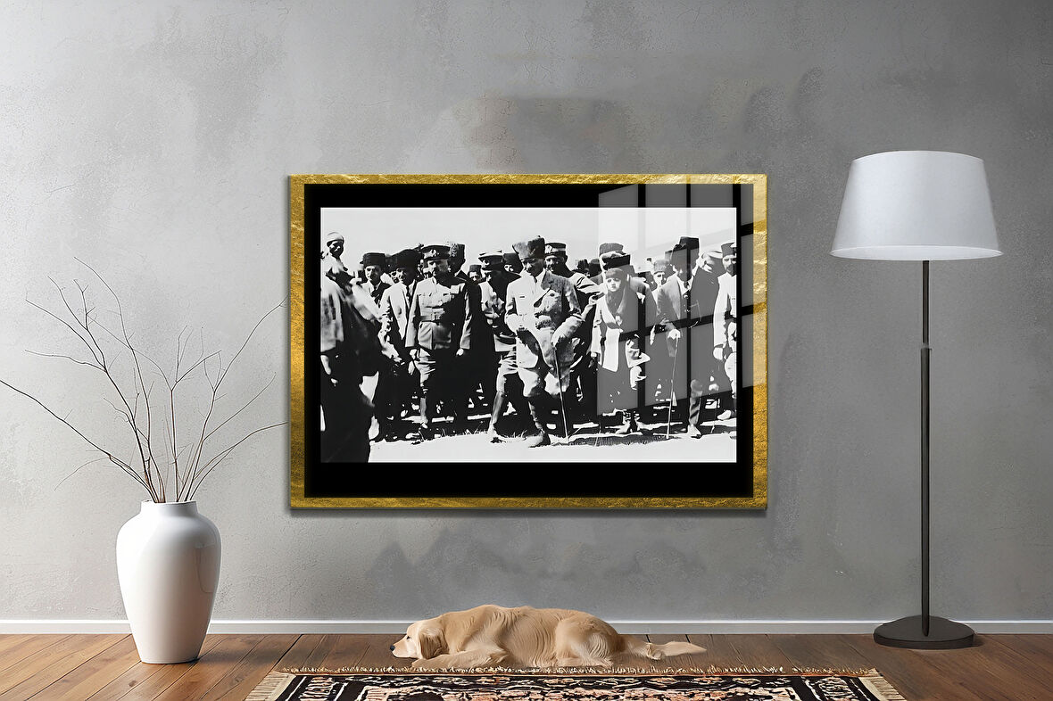 Gazi Mustafa Kemal Atatürk ÖZEL SERİ^# Miyrem  Design Cam Tablo Model: 568