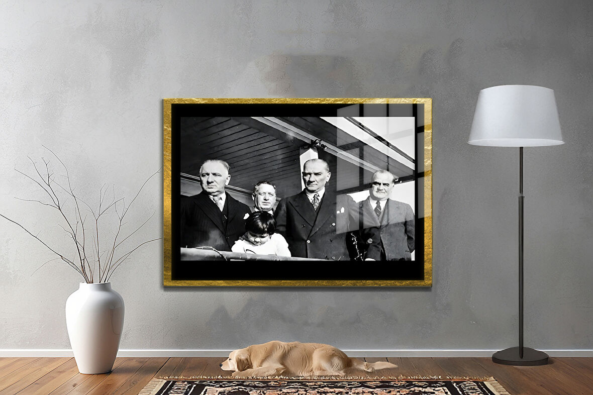Gazi Mustafa Kemal Atatürk ÖZEL SERİ^# Miyrem  Design Cam Tablo Model: 570