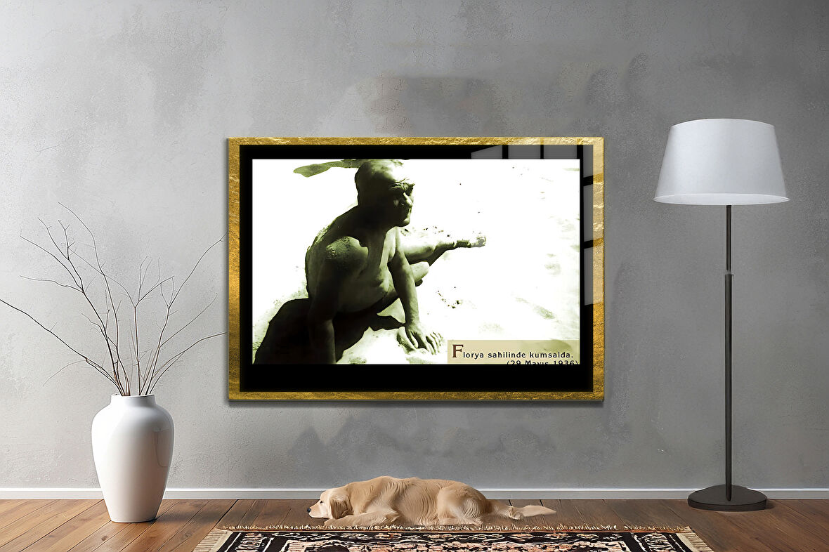 Gazi Mustafa Kemal Atatürk ÖZEL SERİ^# Miyrem  Design Cam Tablo Model: 571