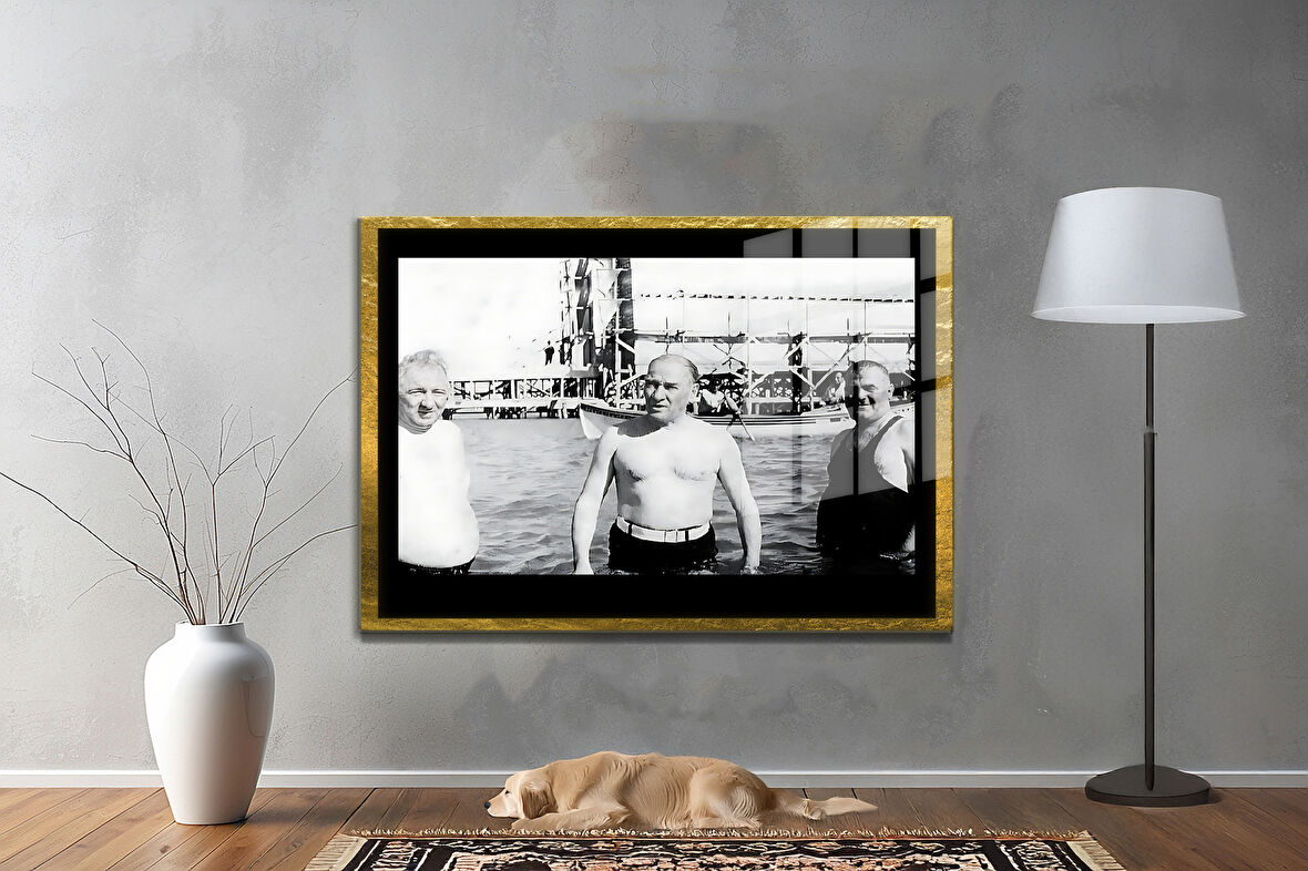 Gazi Mustafa Kemal Atatürk ÖZEL SERİ^# Miyrem  Design Cam Tablo Model: 572