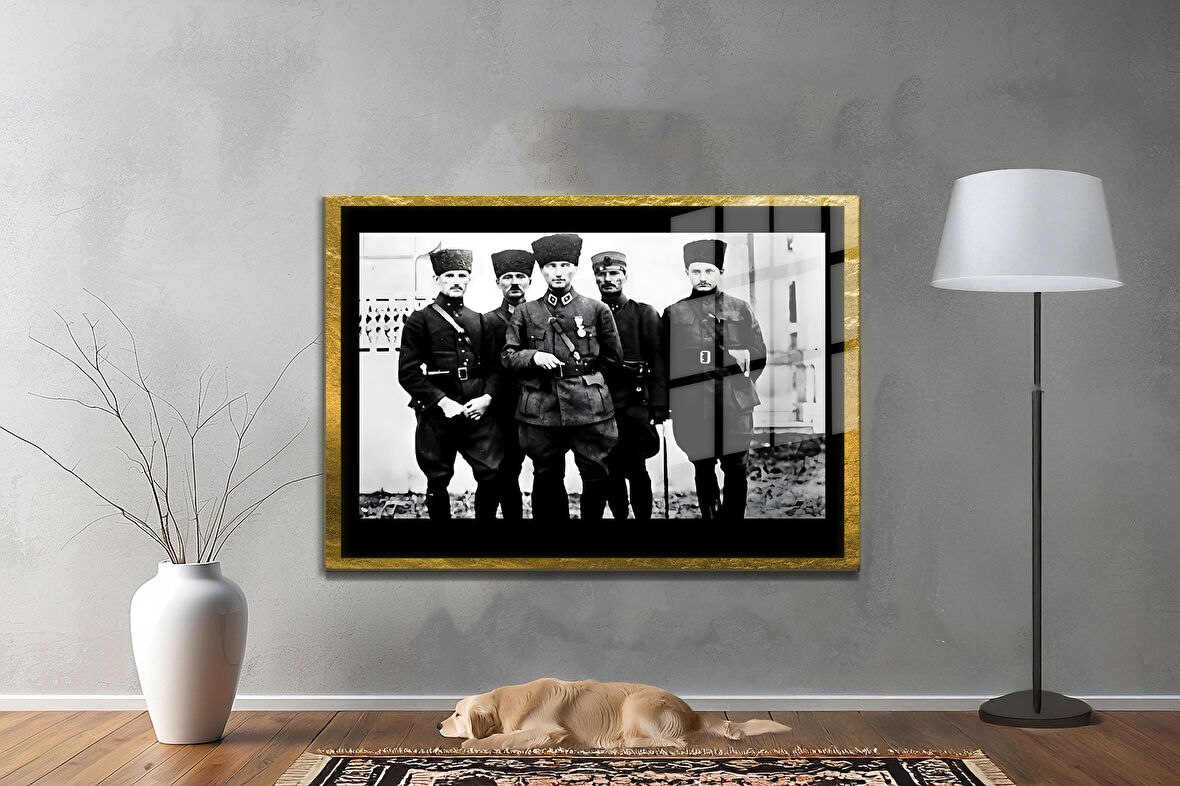 Gazi Mustafa Kemal Atatürk ÖZEL SERİ^# Miyrem  Design Cam Tablo Model: 574