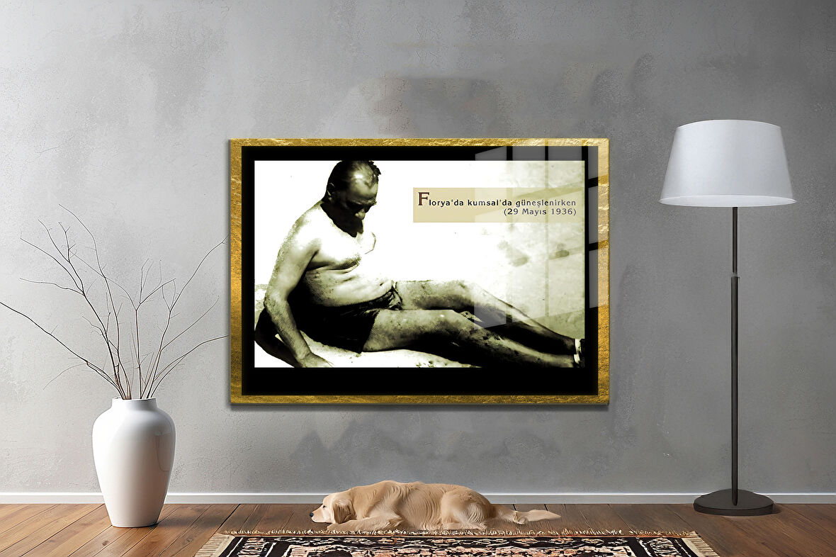 Gazi Mustafa Kemal Atatürk ÖZEL SERİ^# Miyrem  Design Cam Tablo Model: 575