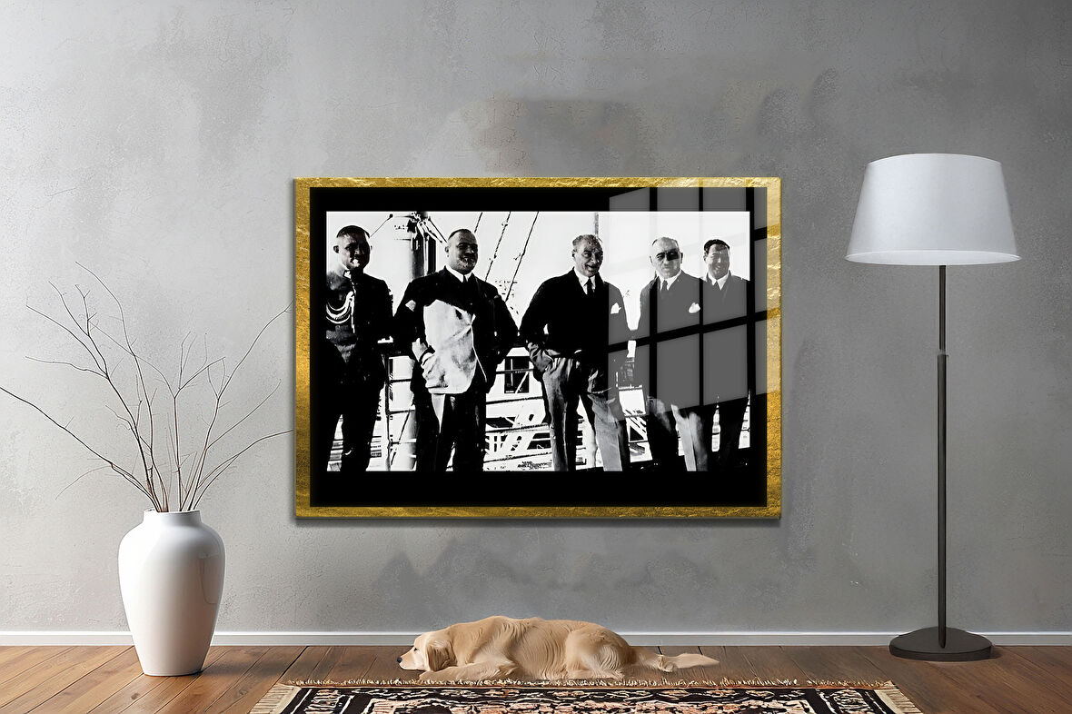 Gazi Mustafa Kemal Atatürk ÖZEL SERİ^# Miyrem  Design Cam Tablo Model: 576