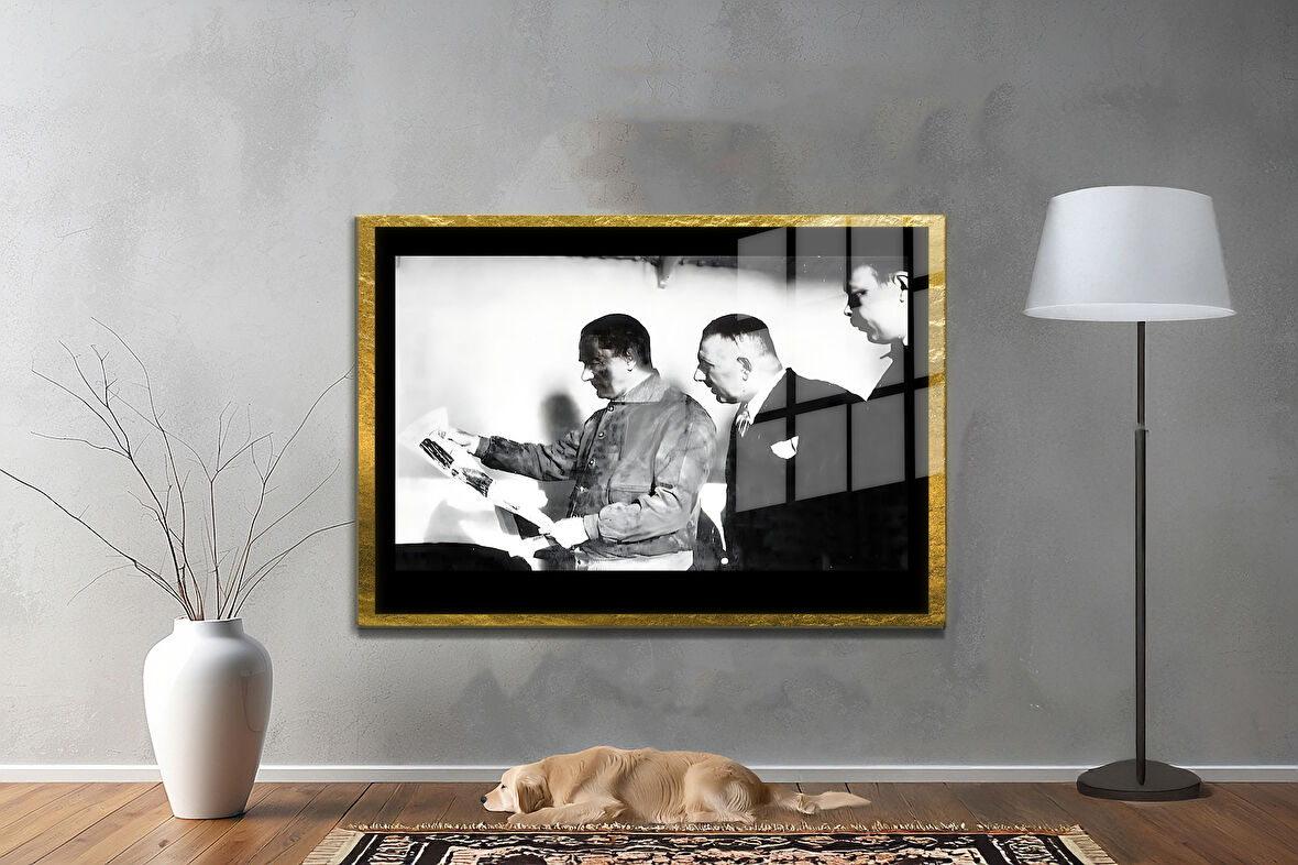 Gazi Mustafa Kemal Atatürk ÖZEL SERİ^# Miyrem  Design Cam Tablo Model: 578