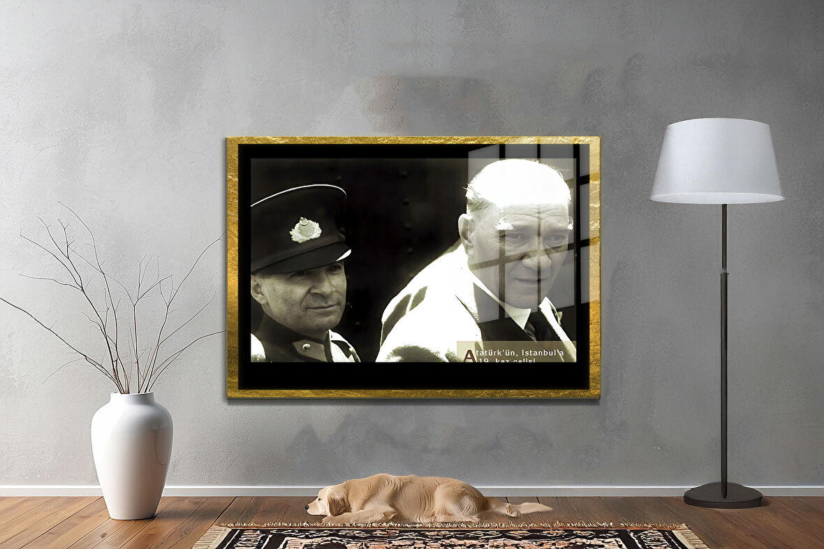 Gazi Mustafa Kemal Atatürk ÖZEL SERİ^# Miyrem  Design Cam Tablo Model: 581