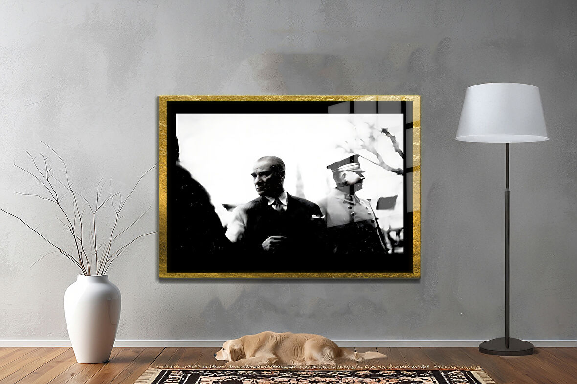 Gazi Mustafa Kemal Atatürk ÖZEL SERİ^# Miyrem  Design Cam Tablo Model: 584