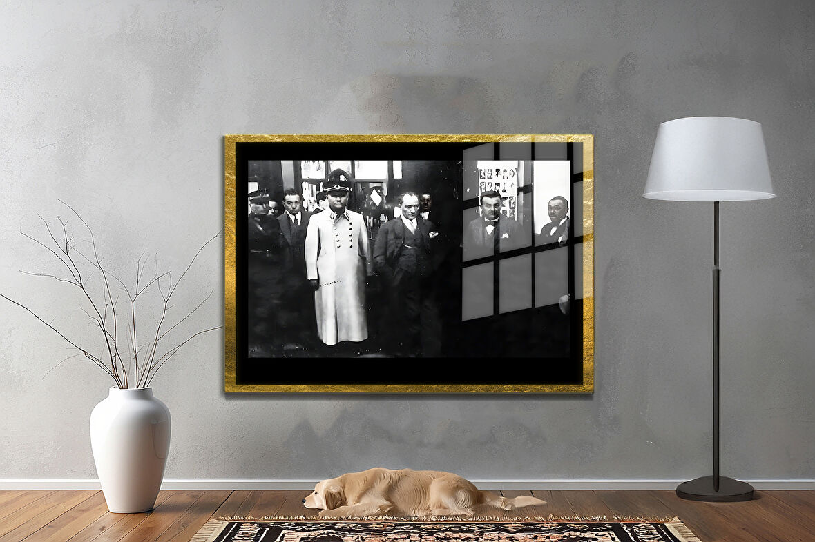 Gazi Mustafa Kemal Atatürk ÖZEL SERİ^# Miyrem  Design Cam Tablo Model: 586