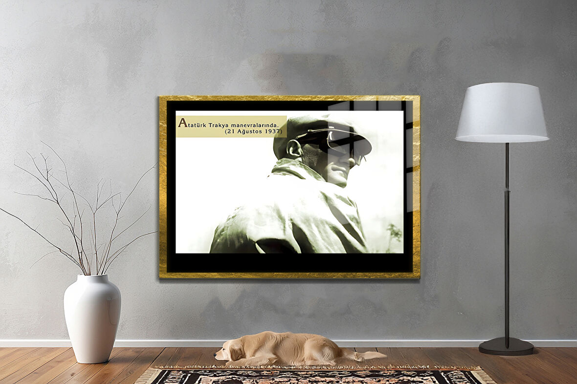 Gazi Mustafa Kemal Atatürk ÖZEL SERİ^# Miyrem  Design Cam Tablo Model: 587