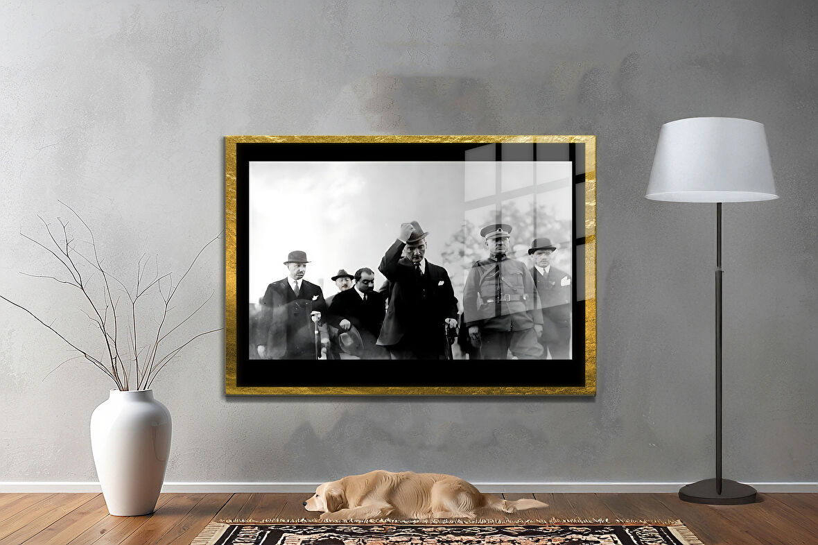 Gazi Mustafa Kemal Atatürk ÖZEL SERİ^# Miyrem  Design Cam Tablo Model: 588