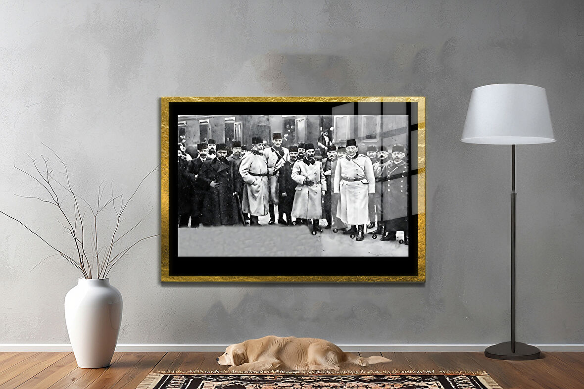 Gazi Mustafa Kemal Atatürk ÖZEL SERİ^# Miyrem  Design Cam Tablo Model: 591