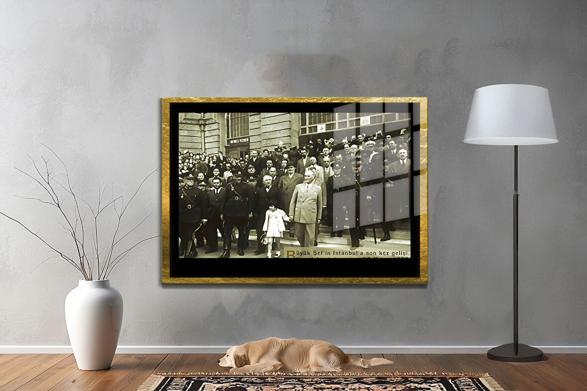 Gazi Mustafa Kemal Atatürk ÖZEL SERİ^# Miyrem  Design Cam Tablo Model: 594