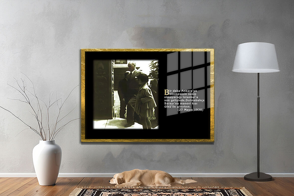 Gazi Mustafa Kemal Atatürk ÖZEL SERİ^# Miyrem  Design Cam Tablo Model: 596