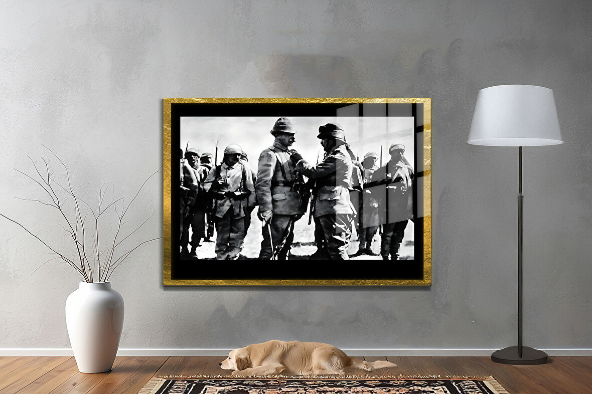 Gazi Mustafa Kemal Atatürk ÖZEL SERİ^# Miyrem  Design Cam Tablo Model: 605