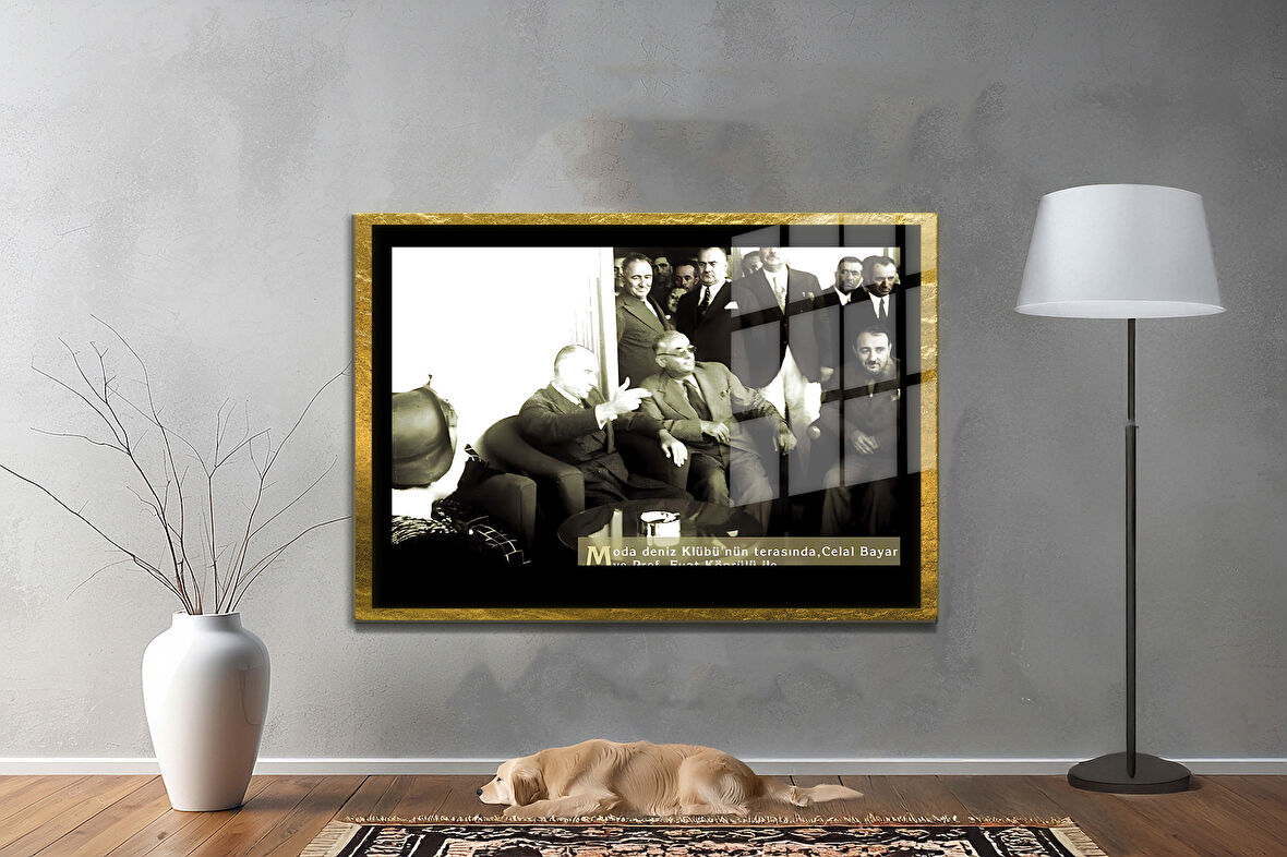 Gazi Mustafa Kemal Atatürk ÖZEL SERİ^# Miyrem  Design Cam Tablo Model: 610