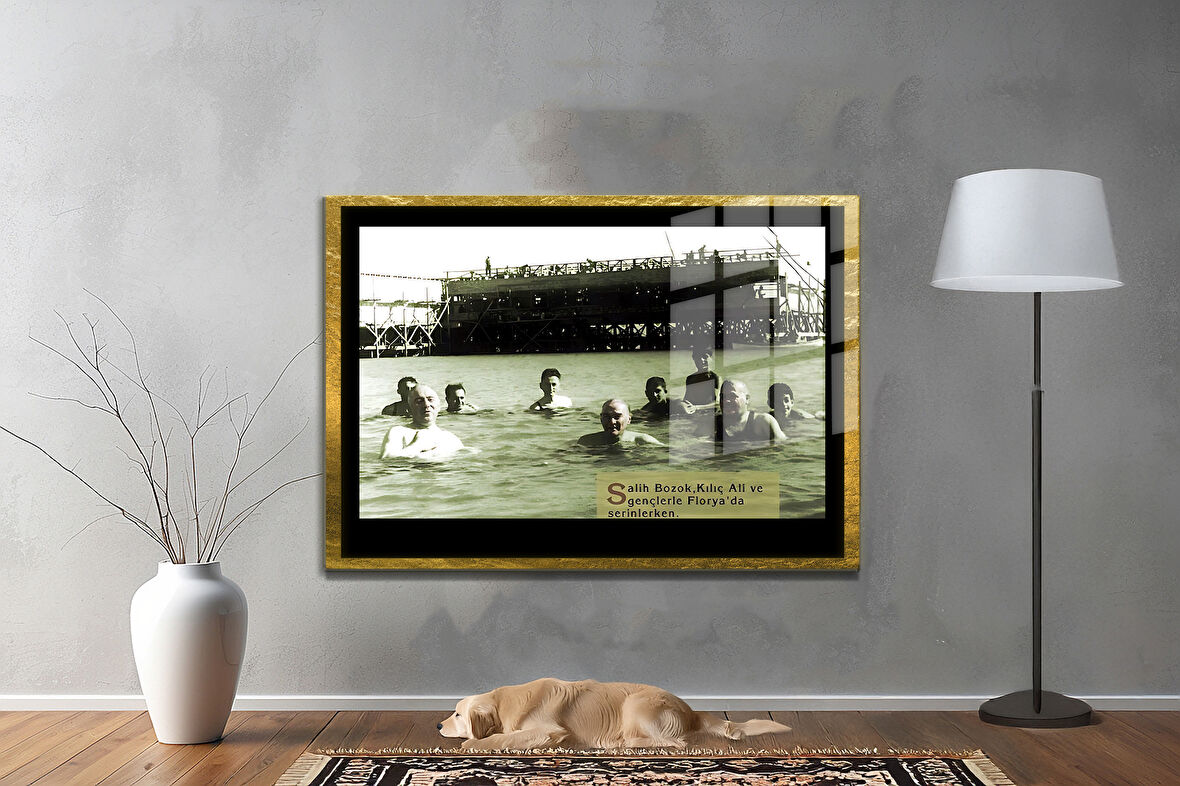 Gazi Mustafa Kemal Atatürk ÖZEL SERİ^# Miyrem  Design Cam Tablo Model: 611