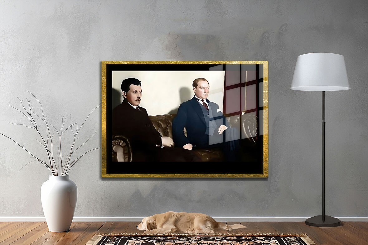 Gazi Mustafa Kemal Atatürk ÖZEL SERİ^# Miyrem  Design Cam Tablo Model: 614