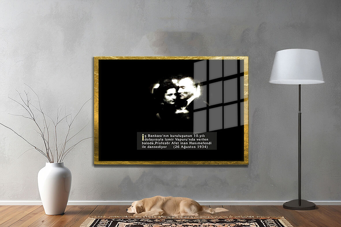 Gazi Mustafa Kemal Atatürk ÖZEL SERİ^# Miyrem  Design Cam Tablo Model: 615